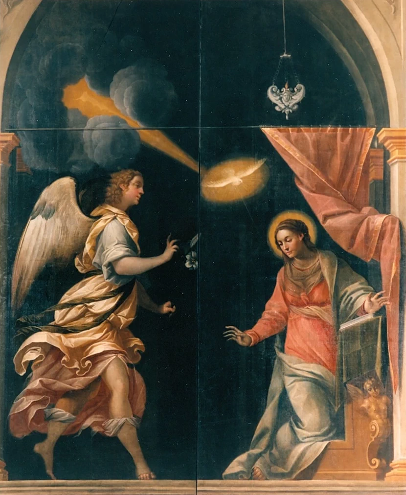 21-Brescia, Chiesa di S. Agata, Ottavio Amigoni l' Annunciazione 